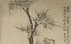 书画图文-竹石图 佚名 清代 纸本44X62