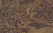 书画图文-山水晴峰图轴 巨然 五代十国 绢本175.5x97.5cm故宫