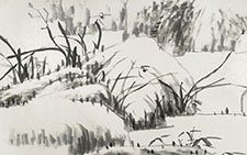 书画图文-河上花图卷 朱耷 清代 纸本47X1292.5