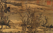 书画图文-溪山瑞雪图 佚名 宋代 41.6x241.3cm 大都会博物馆