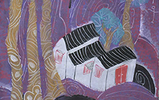 山 丁立人 当代 重彩宣纸 68cmx136cm (3)