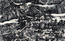 云山丘壑组画之二 120 x 120 cm 2009年