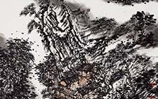《雁荡云起》 卢虓 当代 纸本设色68x68 2012年