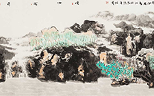 溪山无尽之一 王跃奎 当代 136x68cm 2012