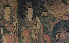 书画高清-药草树林神及侍从 法海寺壁画 明代