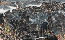 国画作品29 邹梦德 当代 67x137