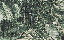 万壑有声 马啸 当代 纸本 设色 136x68cm 2007年