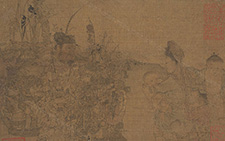 书画高清-货郎图 李嵩 宋代 绢本 25.5x70.4 (2)
