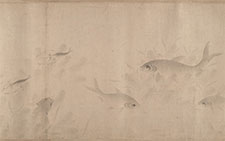 书画图文-鱼乐图卷 周东卿 元代 32.1x1122cm
