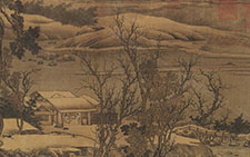 书画高清-溪山雪意图卷 高克明 宋代 全卷23x182