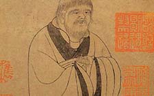 书画图文-老子像 赵孟頫 元代