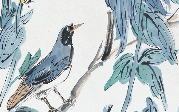 数朵重帘玉 范扬 当代 144cm x 36cm 纸本设色 2013年