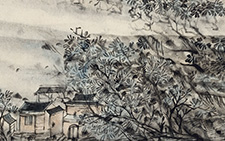 山水人家系列二 程灿 当代 142X37cm 2014年