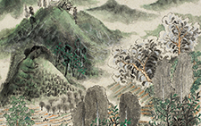 田园心象系列之《空山话语尽风流》 周松竹 当代 录宋张炎《南浦
