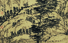 春山照前屏 马啸 当代 纸本 墨笔 48x38cm 2006年