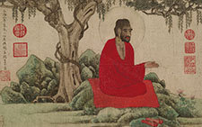 书画图文-红衣西域僧 赵孟頫 元代 纸本 26×285.6