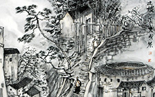 南靖土楼之一 程灿 当代 68.68cm 2007年