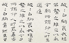 《诗•小雅•白驹》 杜萌若 当代 117cm×35cm