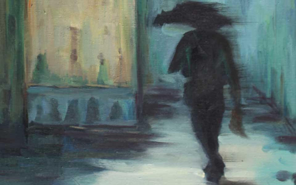 2013哈尔滨师范美术学院毕业展作品 程亚楠 油画作品印?影350x60cm高清