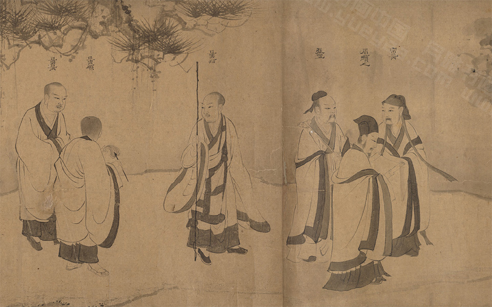 莲社图高清_元代作者佚名莲社图高清_莲社图元代作者佚名高清_佚名_元代_大都会博物馆