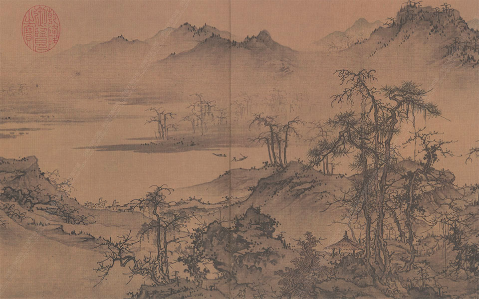 山水画册高清_元代作者佚名山水画册高清_山水画册元代作者佚名高清_佚名_元代