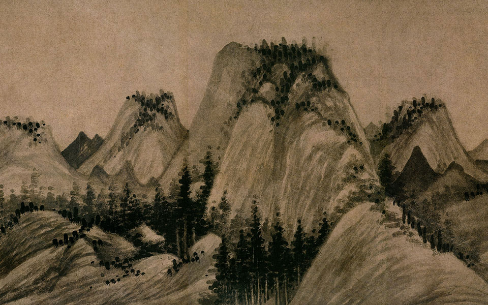 中山图卷 吴镇 元代