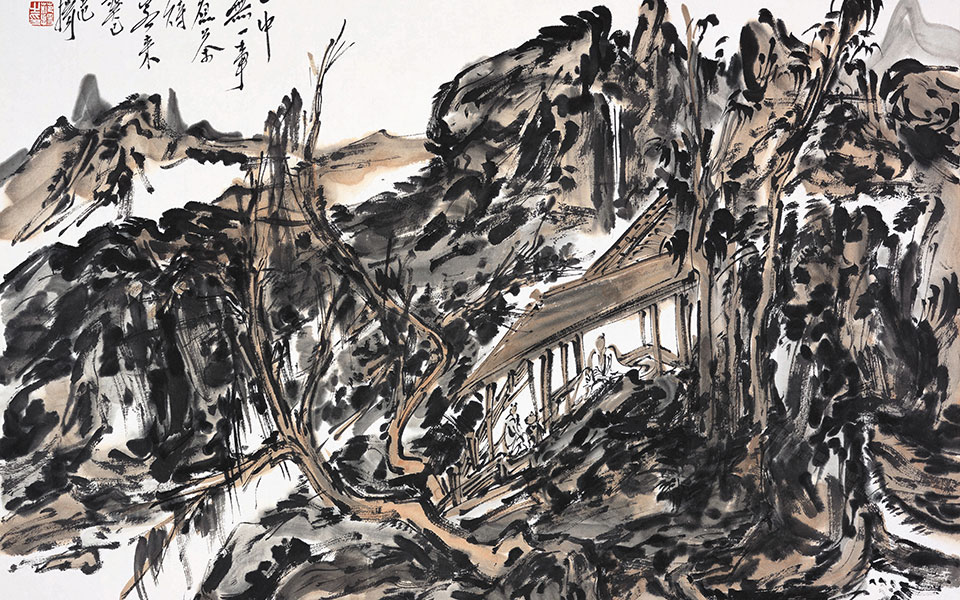 山中无一事煮荼待客来高清_山中无一事煮荼待客来范扬高清_范扬山中无一事煮荼待客来高清_范扬_当代
