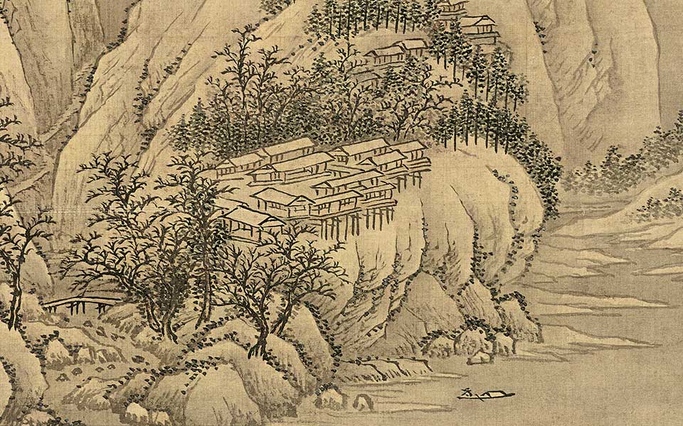 仿古山水十二开12高清_杨晋仿古山水十二开12高清_仿古山水十二开12杨晋高清_杨晋_清代