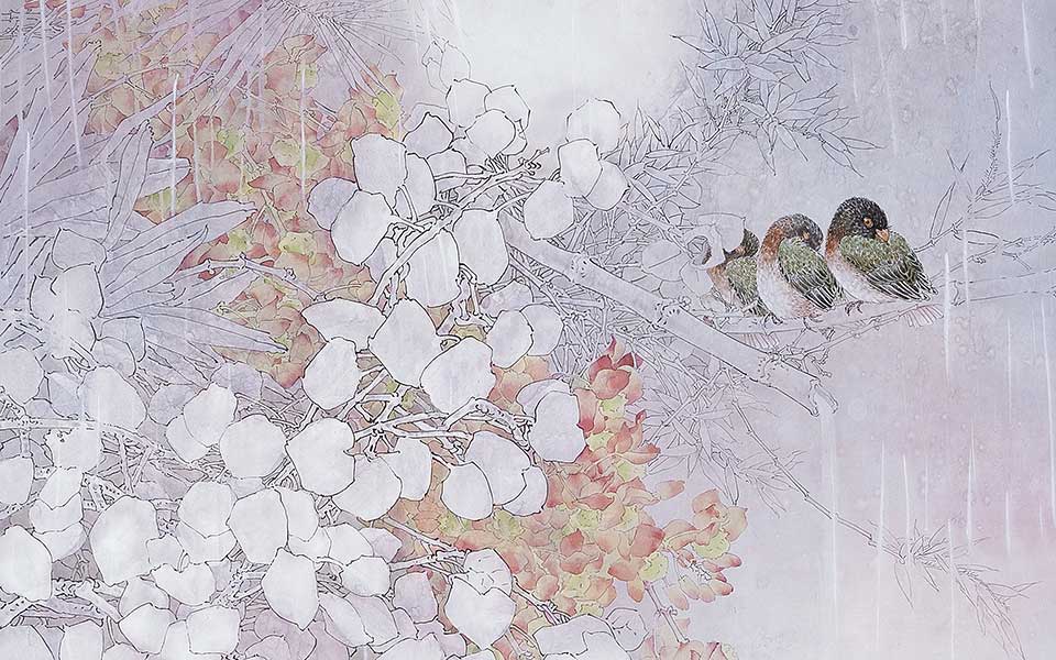 石君《花下低语》高清