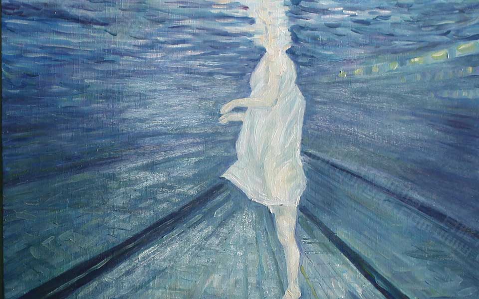 2013哈尔滨师范美术学院毕业展作品 孙历一 沉浮50x60cm高清