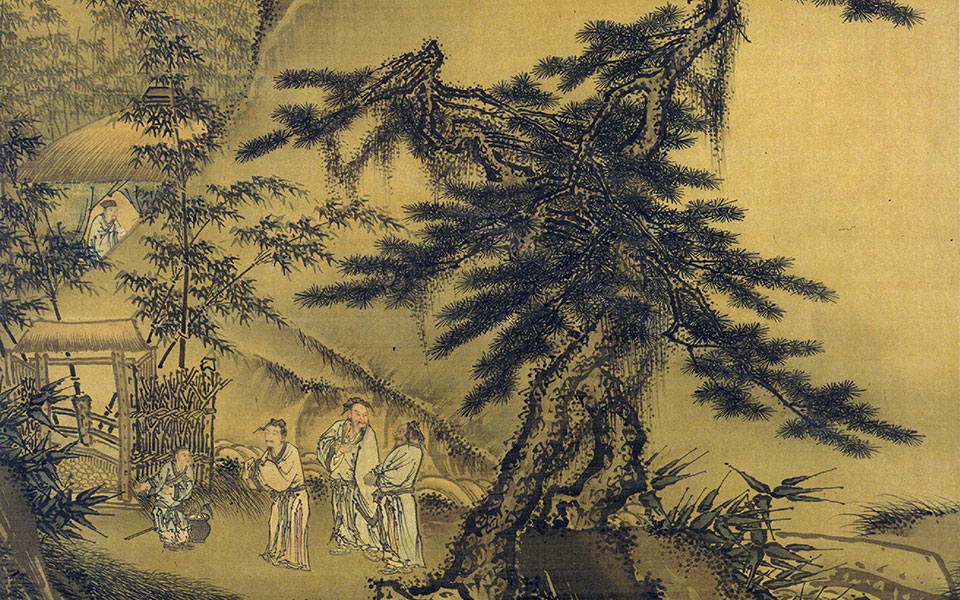 三顾草庐图轴高清_戴进三顾草庐图轴1高清_三顾草庐图轴戴进高清_戴进_明代_172X107