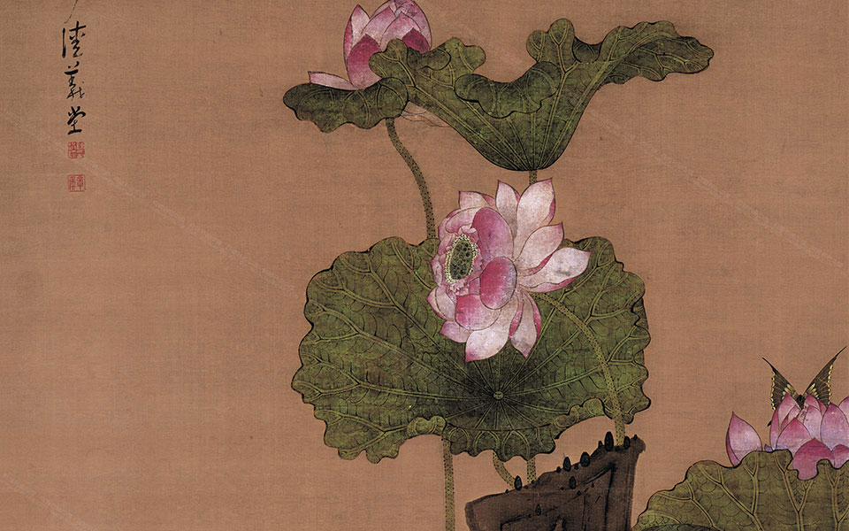 荷花鸳鸯图高清_陈洪绶荷花鸳鸯图高清_荷花鸳鸯图陈洪绶高清_陈洪绶_明代