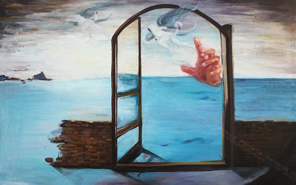 2013哈尔滨师范美术学院毕业展作品 陈天缘 消逝的墙110x120cm高清