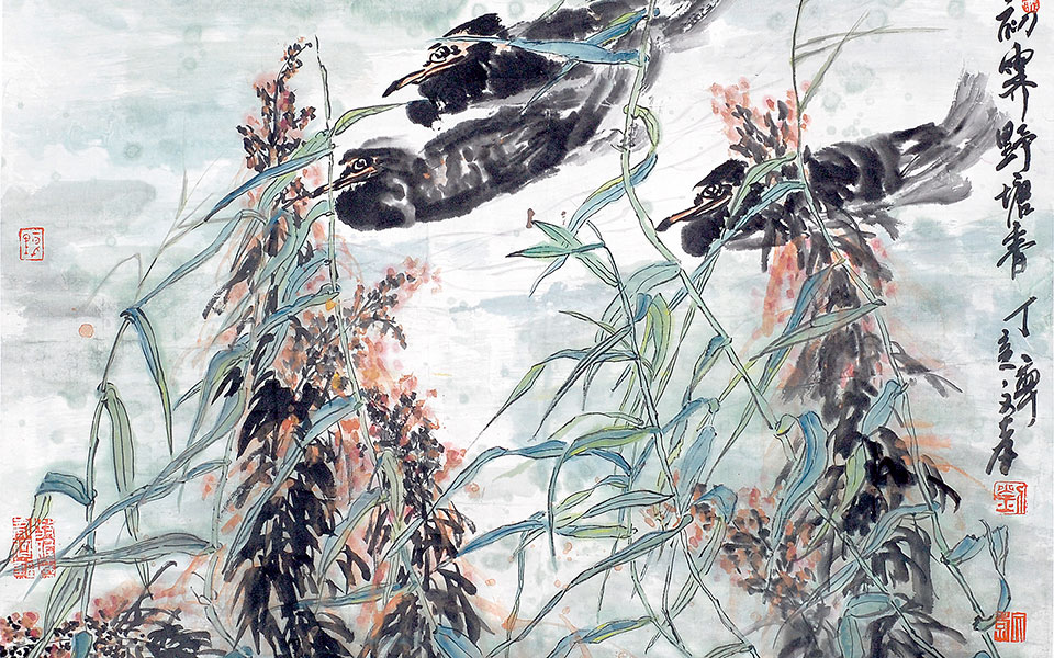 春雨初霁野唐青高清_春雨初霁野唐青刘文孝高清_刘文孝春雨初霁野唐青高清_刘文孝_当代