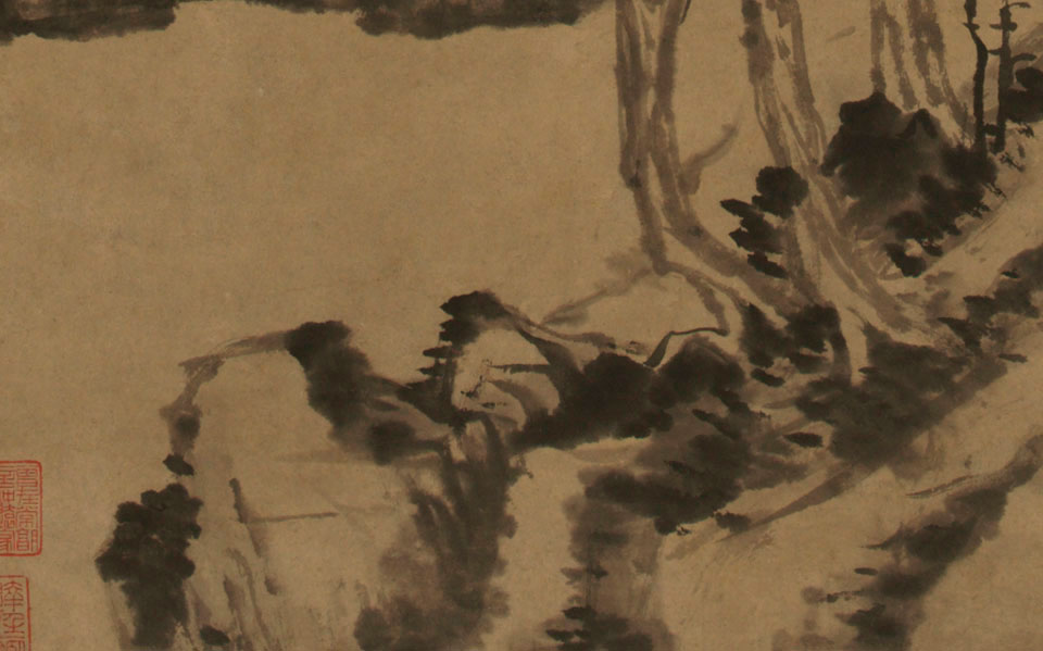 疏树孤亭轴高清_李流芳疏树孤亭轴高清_疏树孤亭轴李流芳高清_李流芳_明代