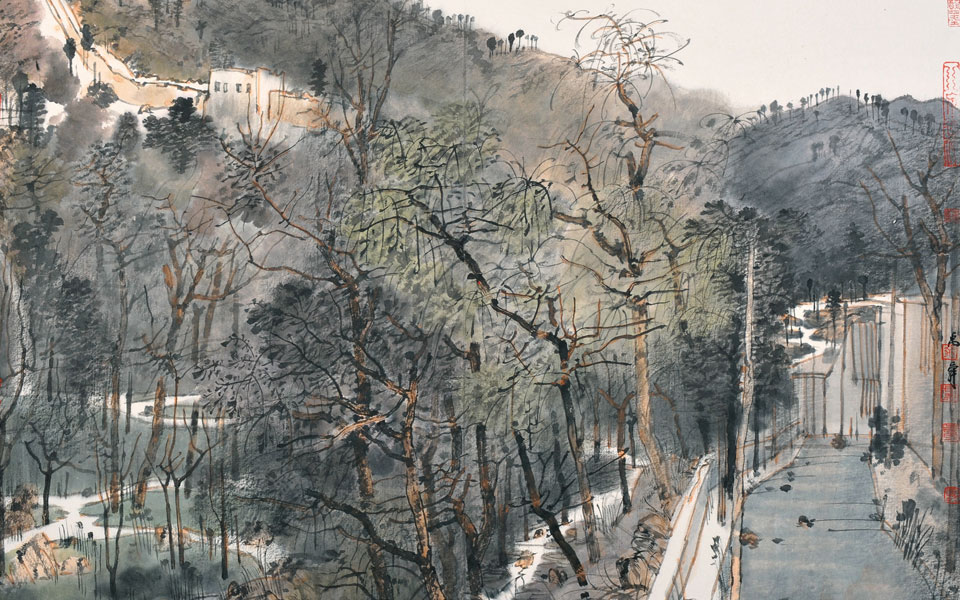 河山锦绣（怀柔写生）高清_河山锦绣（怀柔写生）卢禹舜高清_卢禹舜河山锦绣（怀柔写生）高清