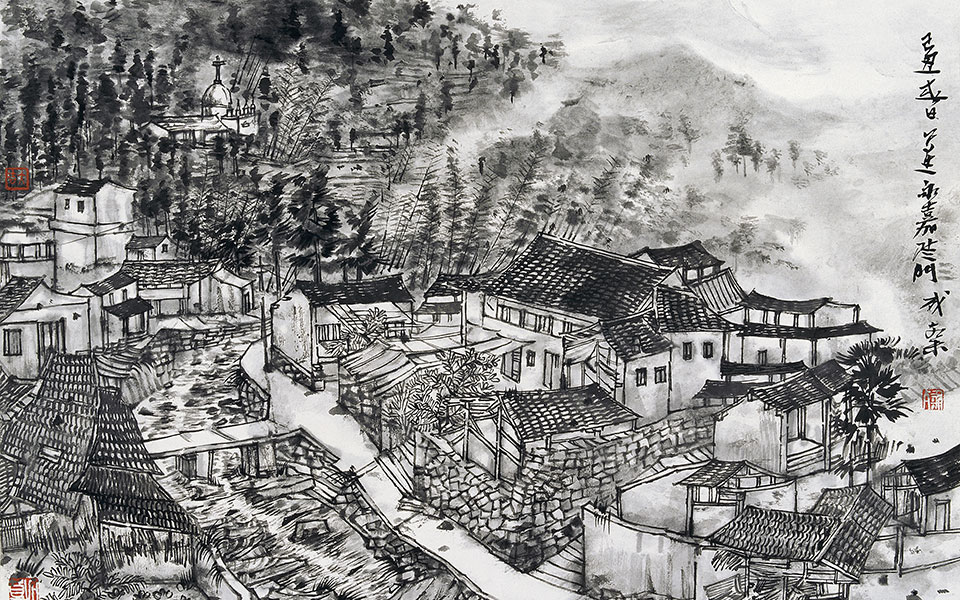 陡门写生系列之三高清_陡门写生系列之三程灿高清_程灿陡门写生系列之三高清_程灿_当代