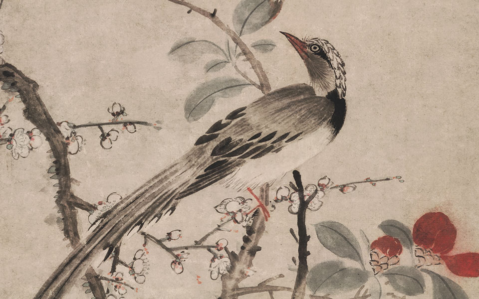 梅茶山雀高清_朱竺梅茶山雀高清_梅茶山雀朱竺高清_朱竺_明代