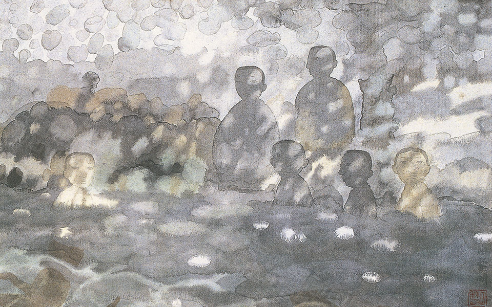 阳光下游泳的人高清_阳光下游泳的人田黎明高清_田黎明阳光下游泳的人高清_田黎明_当代