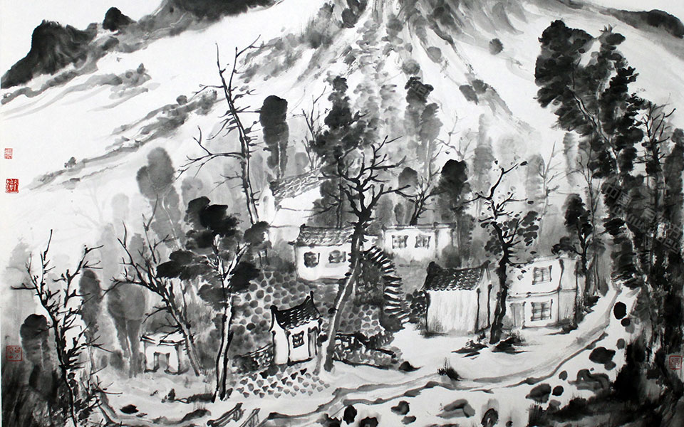 郭亮村居图高清_郭亮村居图付熙云高清_付熙云郭亮村居图高清_付熙云_当代