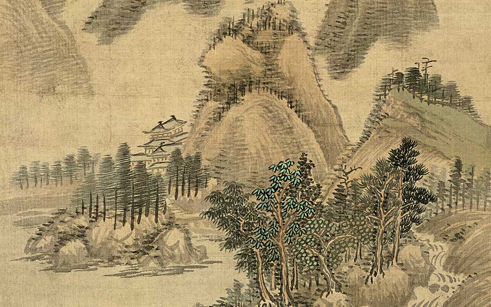 仿古山水十二开8高清_杨晋仿古山水十二开8高清_仿古山水十二开8杨晋高清_杨晋_清代