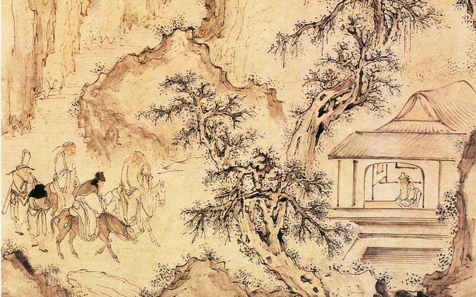 携琴访友图高清＿携琴访友图黄慎高清＿黄慎携琴访友图高清＿黄慎＿清代