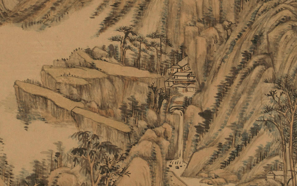 仿大痴山水图轴高清_王原祁仿大痴山水图轴高清_仿大痴山水图轴王原祁高清_王原祁_清代