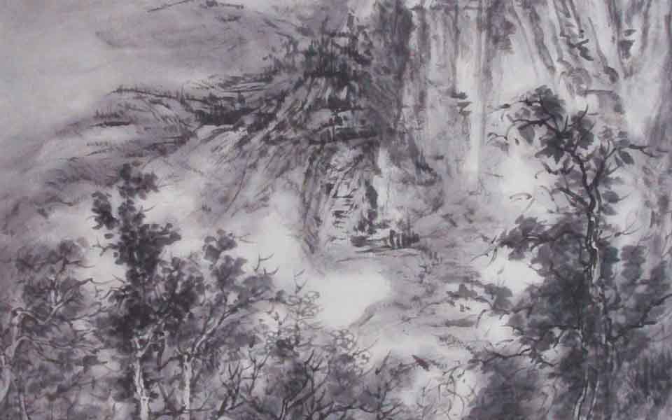 水墨山水6高清_水墨山水6徐右冰高清_徐右冰水墨山水6高清_徐右冰_当代