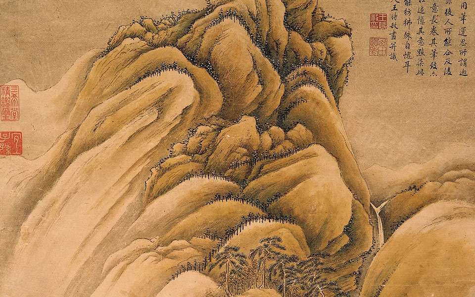 仿王维江山雪霁图轴高清_王时敏仿王维江山雪霁图轴高清_仿王维江山雪霁图轴王时敏高清_王时敏_清代