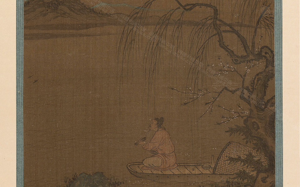 舟人形图高清_王翚舟人形图高清_舟人形图王翚高清_王翚_清代_19.3×19.0