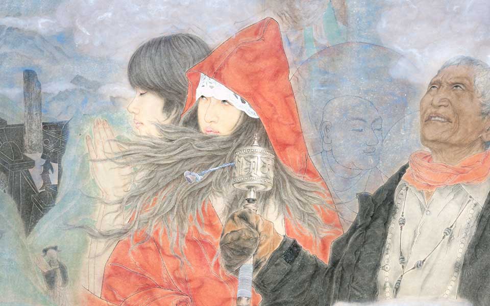 2013哈尔滨师范美术学院毕业展作品 张宇 形变众生120cmX183cm高清