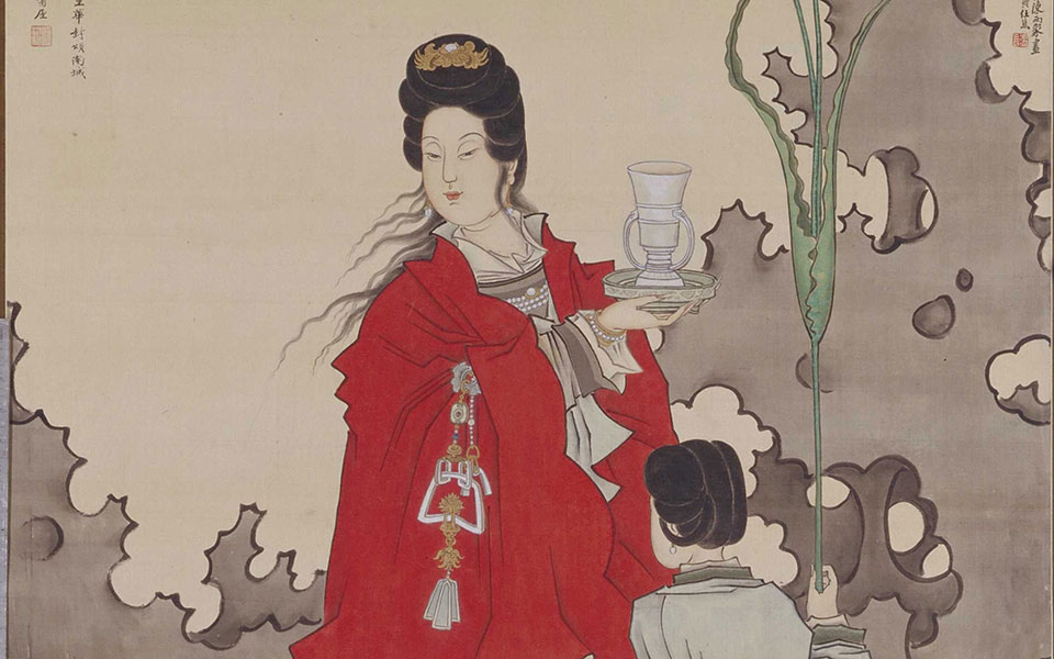 麻姑献寿图高清_麻姑献寿图任熊高清_任熊麻姑献寿图高清_任熊_清代