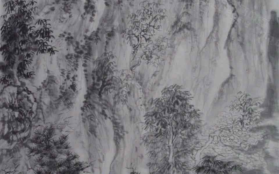 水墨山水1高清_水墨山水1徐右冰高清_徐右冰水墨山水1高清_徐右冰_当代