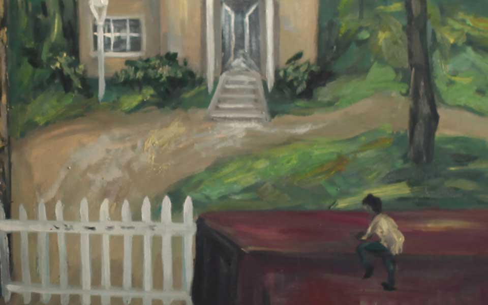 2013哈尔滨师范美术学院毕业展作品 程晋好 故乡60x80cm高清
